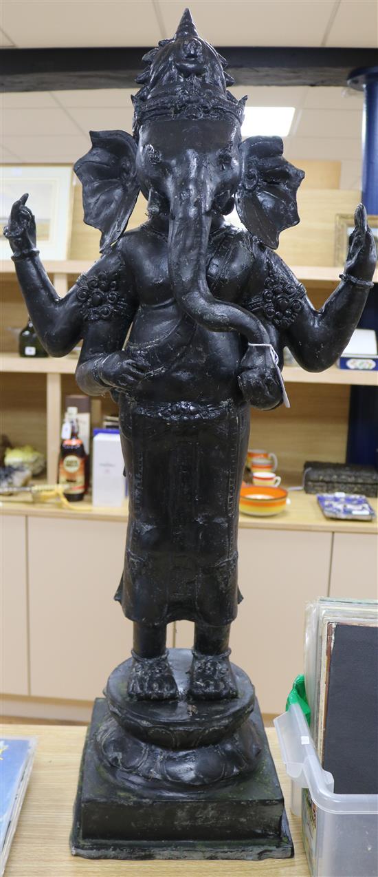 A spelter figure of Ganesh, height 104cm